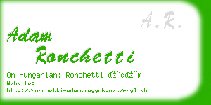 adam ronchetti business card